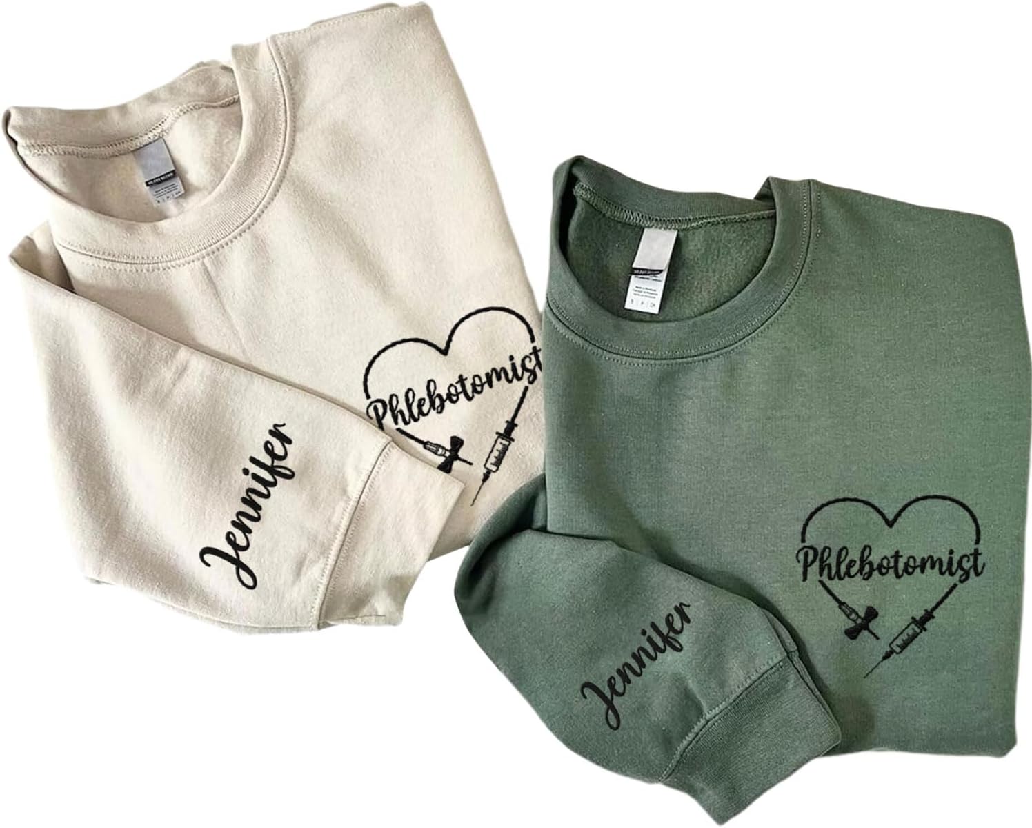 Custom Phlebotomy Technician Embroidered Sweatshirts, Phlebotomy Tech Hoodie, Phlebotomy T-shirts Gift For New Phlebotomist