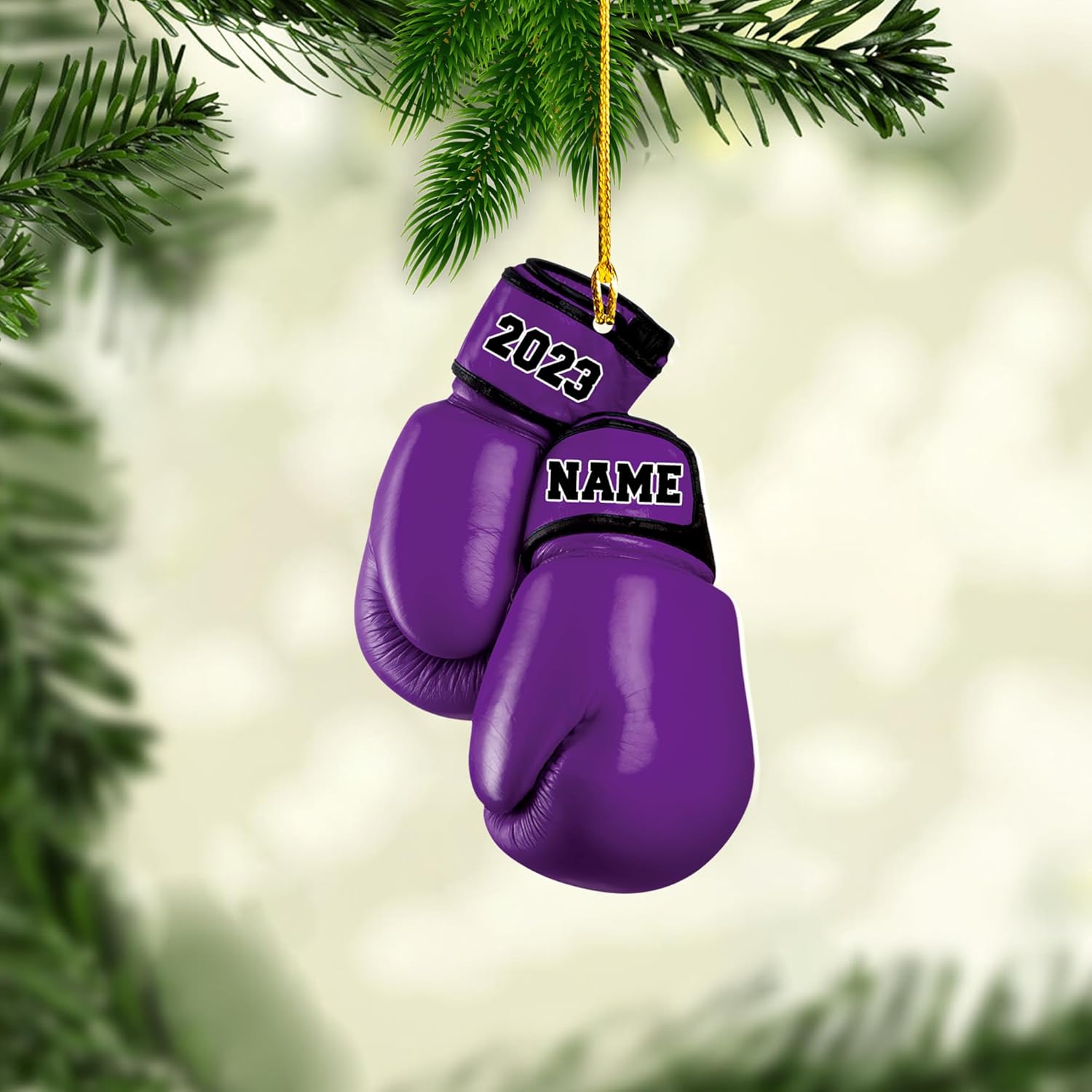 Royalbro Personalized Boxing Ornament, Boxing Glove Ornament, Boxing Gloves Christmas Ornament 2023, Custom Boxing Ornament, Kick Boxing Ornament, Gift for Boxing Lovers (BX1)