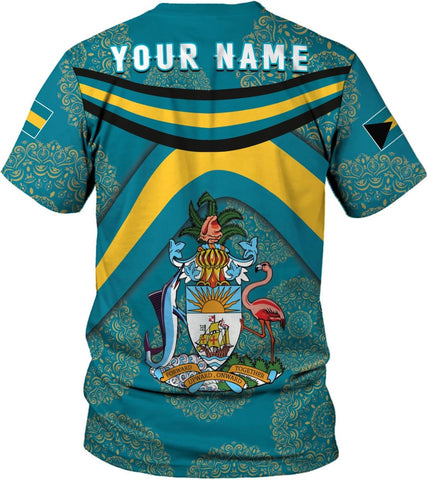 Artparel Personalized Bahamas Shirts 3D Bahamas T-Shirt Bahamas Shirts for Men Bahamas Souvenirs Shirts Bahamas Flag Shirts