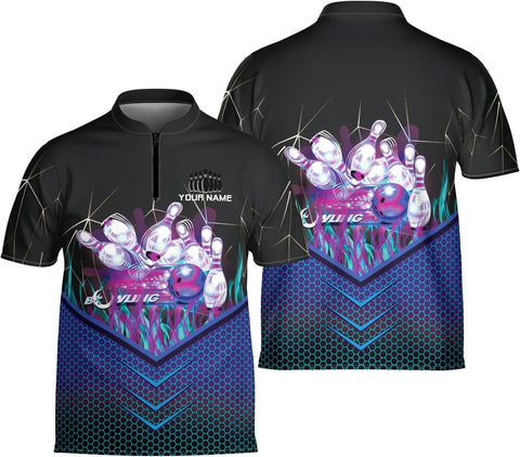 Ligthuy Personalized Bowling Jersey 3D, Bowling Shirts for Team, Bowling Shirt Unisex for Men Women, Bowling Shirts for Men