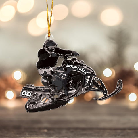 RoyalBro Personalized Snowmobile Ornament Snowmobile Gear Shoes Christmas Ornament for Snowmobile Lovers, Snowmobile Christmas Ornament Gift for Snowmobile Lovers (Style 1)