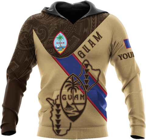 Vybonz Personalized Guam Hoodie - Guahan Pride Zip Hoodie for Men & Women