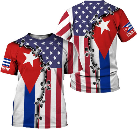 Personalized Cuba 3D Tshirt, Cuban Flag Shirts for Women Men, Cuba Clothes, Pride Cubanita T-Shirt, Cuba Tee Shirt (HD359)