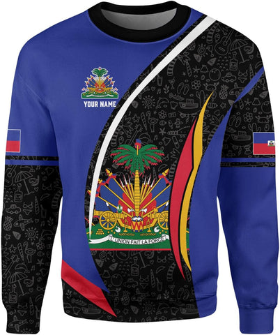 Vybonz Personalized Haiti Zip Hoodie - Men & Women Haitian Pride Coat Of Arms Hoodie