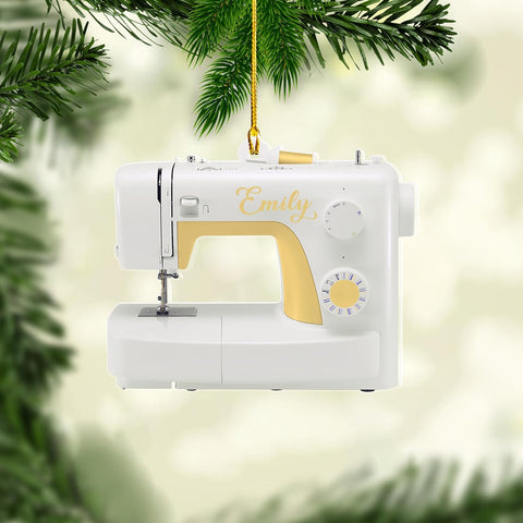 Personalized Sewing Christmas Ornament, Custom Sewing Machine Christmas Ornament 2024, Sewing Machine Ornaments for Christmas Tree, Quilt Gifts for Sewing Lovers Quilting Xmas Tree Decor (S4)