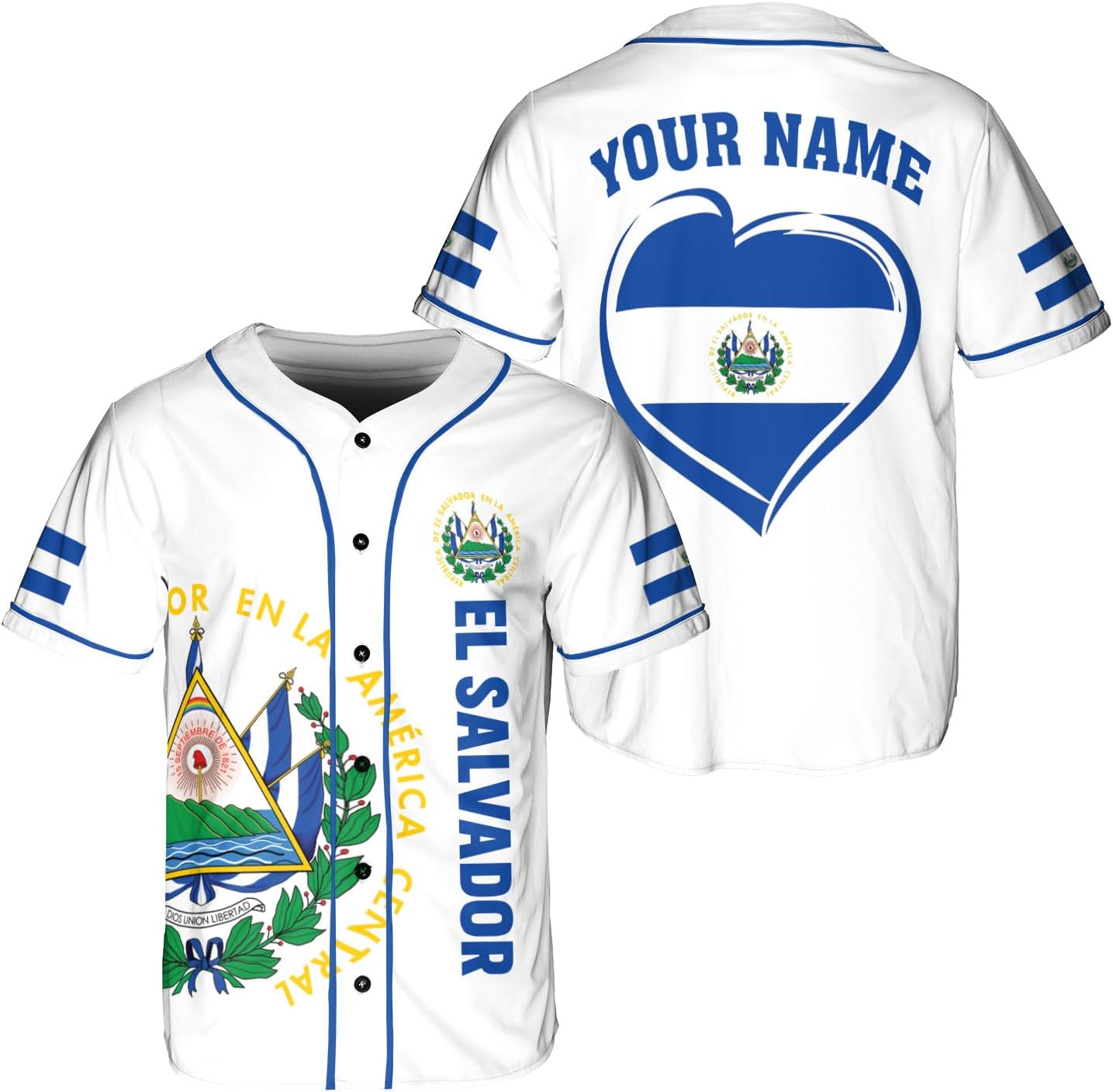 Parvii Personalized El Salvador Baseball Jersey - Proud El Salvador Shirt for Men