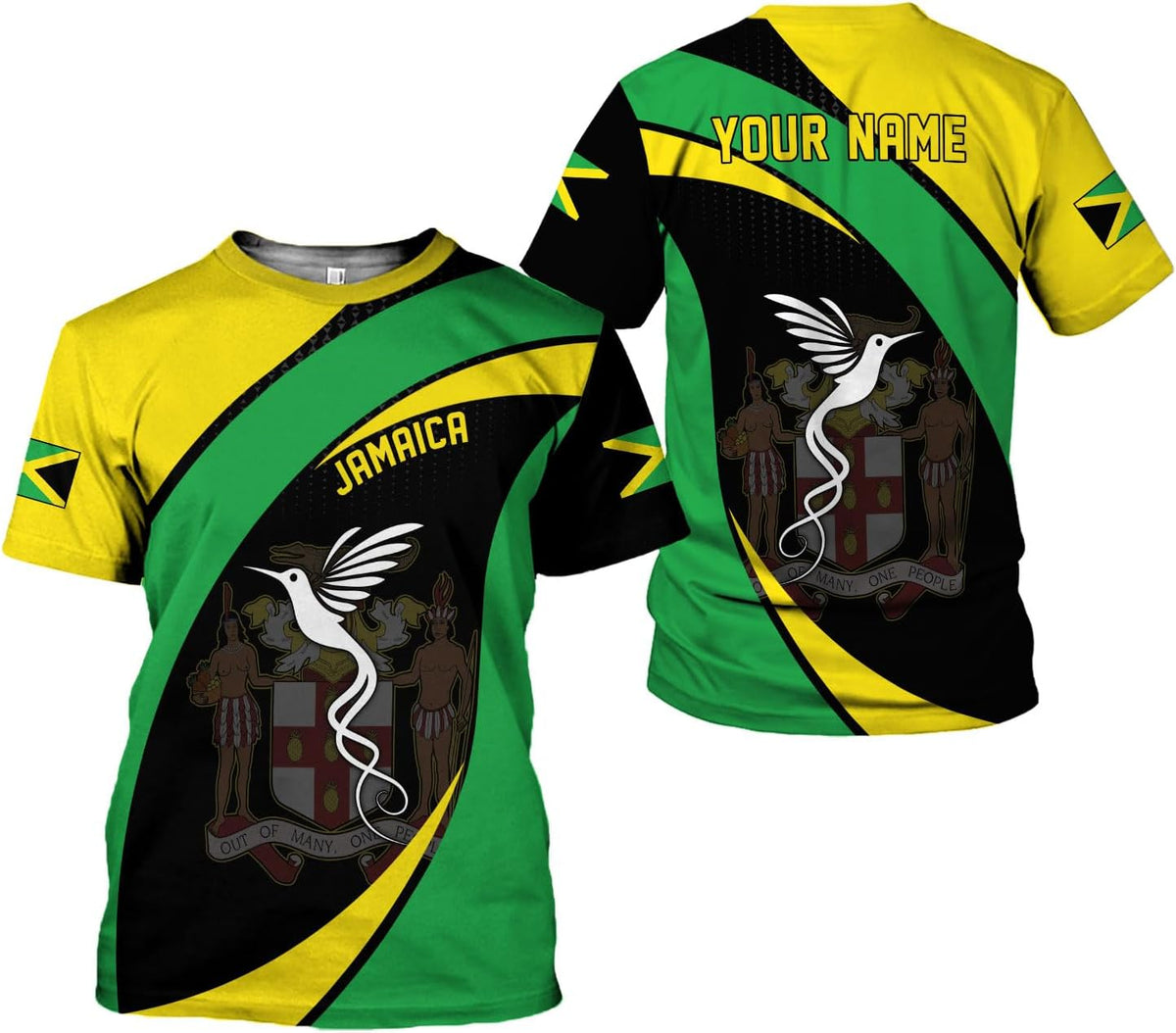MoonArt Personalized Jamaica Shirt Custom Jamaica Flag Lion Hoodie for Men and Women, Jamaican Pride T-Shirt, Jamaicana