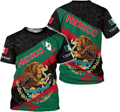 Royal Fight Personalized Mexico Shirts, Mexican Shirts for Men, Customized Mexico T-Shirt for Men, Mexico Eagle Flag Shirt