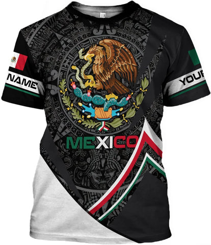 Personalized Name Mexican Shirts for Men, Customized Mexico Shirts for Men, Mexico Shirts for Women Mexico Shirt Eagle Flag