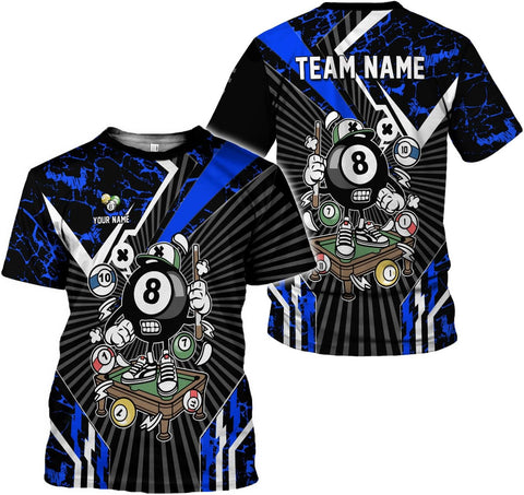 Ligthuy Personalized Name Billiard Shirts 3D, Billiards Shirt 8 Ball Billiard Shirt Custom Men's Pool Men Women1