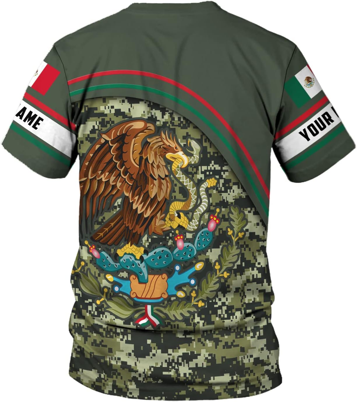 Mostprints Personalized Name Mexican Shirts for Men, Customized Mexico Shirts for Men, Mexico Shirts for Women Mexico Shirt