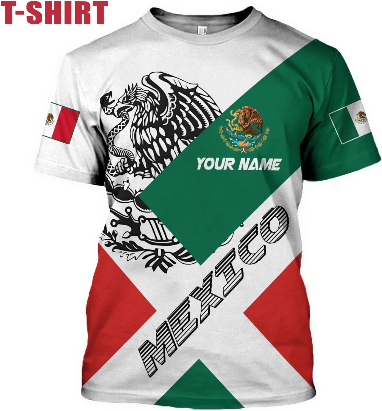 Personalized Name Mexican Hoodie 3D, Customized Mexican Hoodies for Men, Unisex Mexico Hoodie 3D, Mexico Hoodies for Men, Mexico Flag Gift for Women, T Shirt, Zip Up Hoodie, Sweatshirt HD23