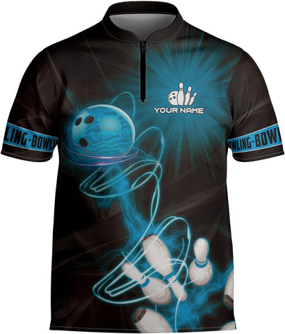 mostprints Personalized Bowling Jersey Gift 3D Custom Bowling Shirts for Team Name Bowl Bowler Shirt Unisex Cool Men Women