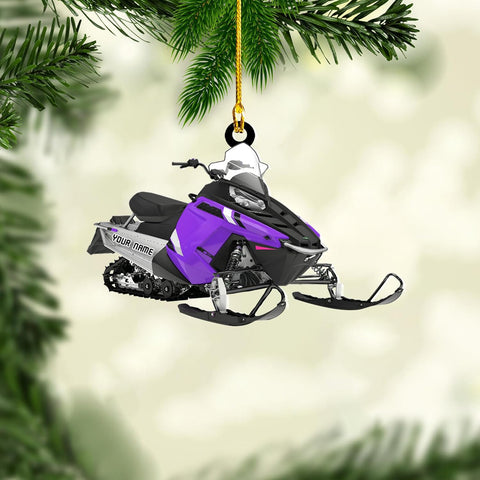 Artparel Personalized Customized Snowmobile Shoes Acrylic Christmas Ornament for Snowmobile Lovers (Snowmobile 3)