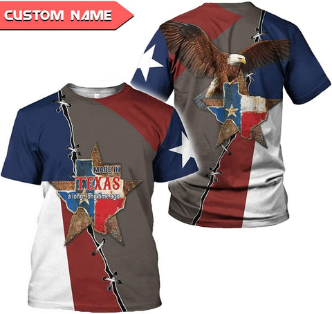 HomeDesign Personalized Name Texas Flag and Map Dont Mess with Texas Shirts 3D Unisex Shirt for Men Women Adult Size S-5XL