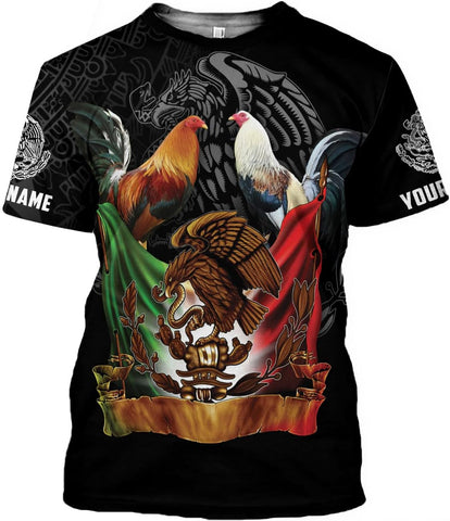 AOVL Personalized Rooster shirts 3D Rooster Mexican Shirts for Men Rooster Mexico Shirt Rooster Shirt for Men Women S-5XL