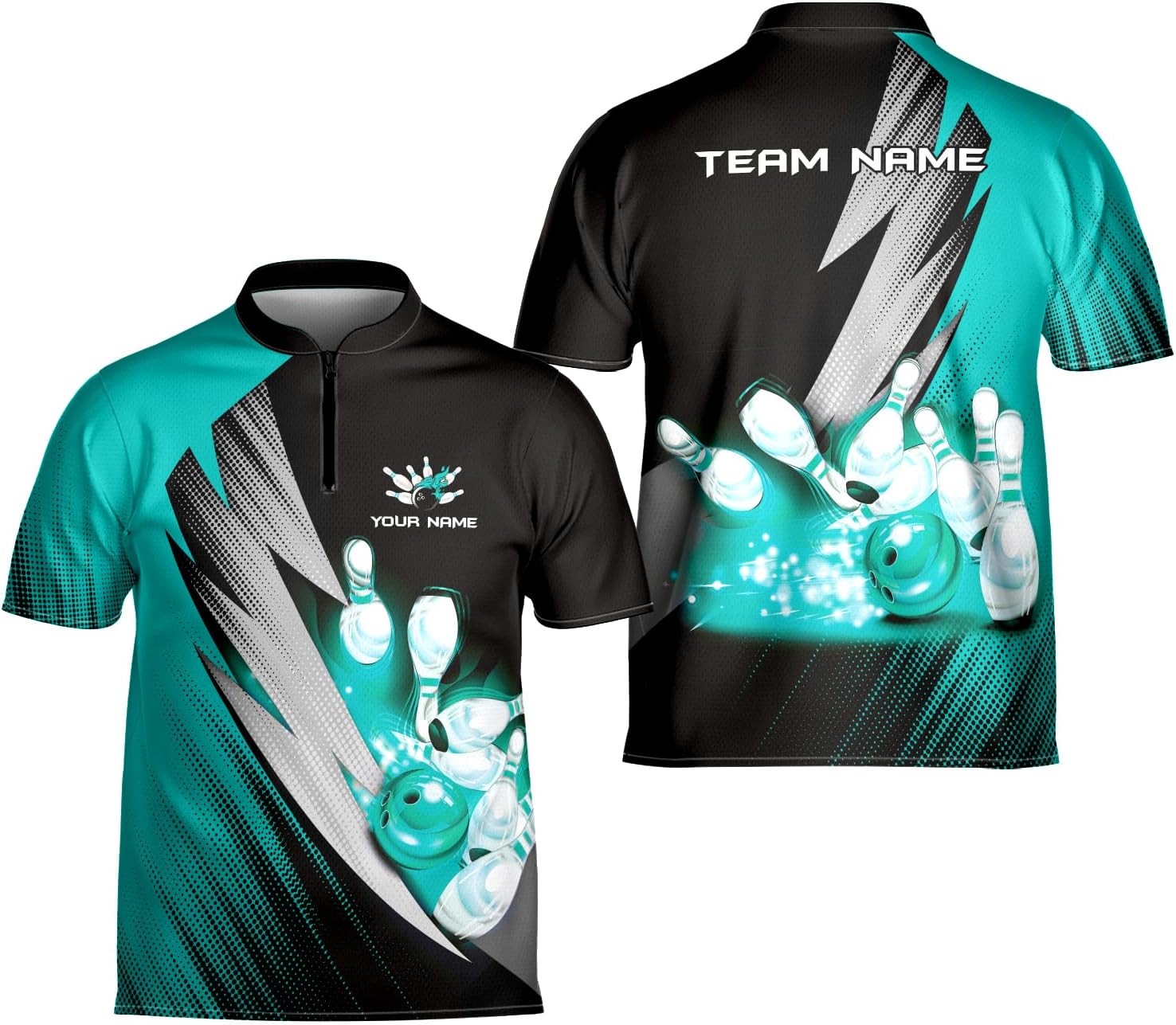Artparel Personalized Name Bowling Jersey 3D, Custom Bowling Shirts for Team, Bowling Shirt Unisex for Men & Women
