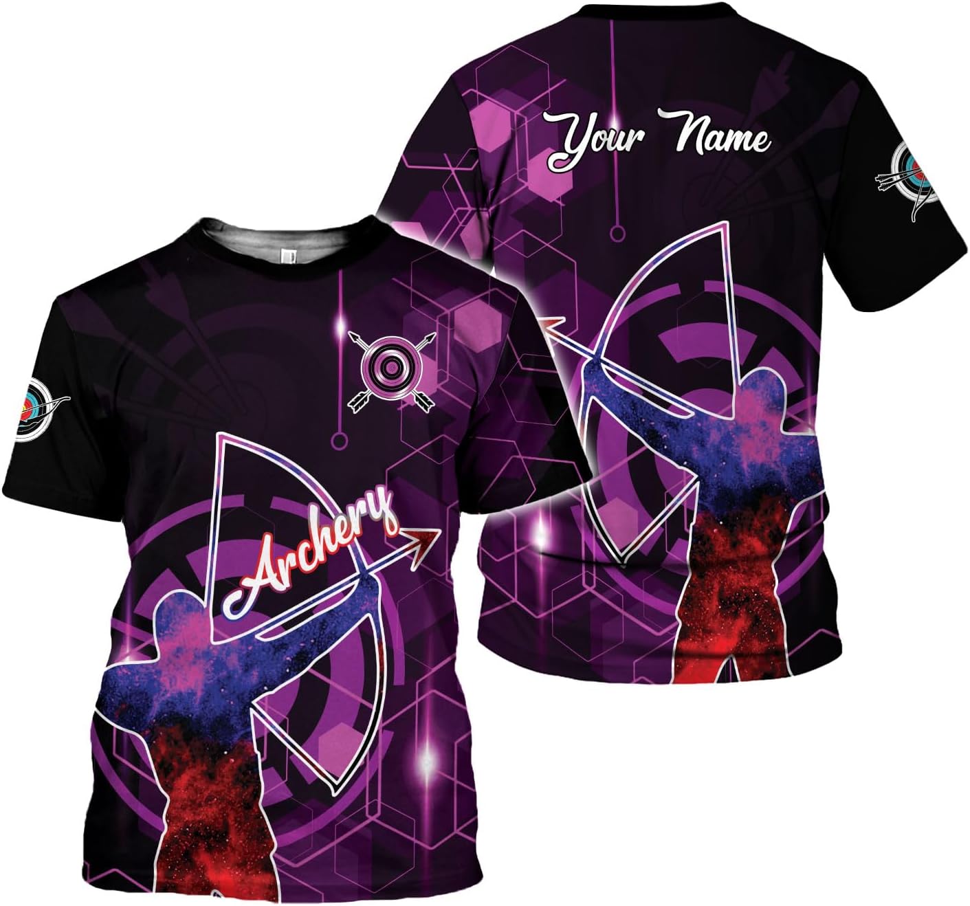 Artparel Personalized Archery Shirt 3D Archery Target Bow Archery Shirts for Men Women Archer Archery Lovers T-Shirt S-5XL