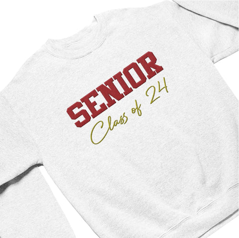 MAPrints Personalized Senior 2024 Embroidered Sweatshirt, Graduation 2024 Class Of 2024 Senior Class Of 2024 Graduation Shirt