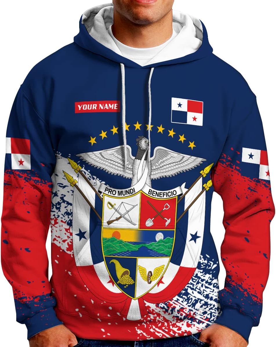 Custom Panama Shirts for Men 3D Panama Coat of Arms Shirts Panamanian Flag Pride Shirts Panama Hombres Camisa Men Women