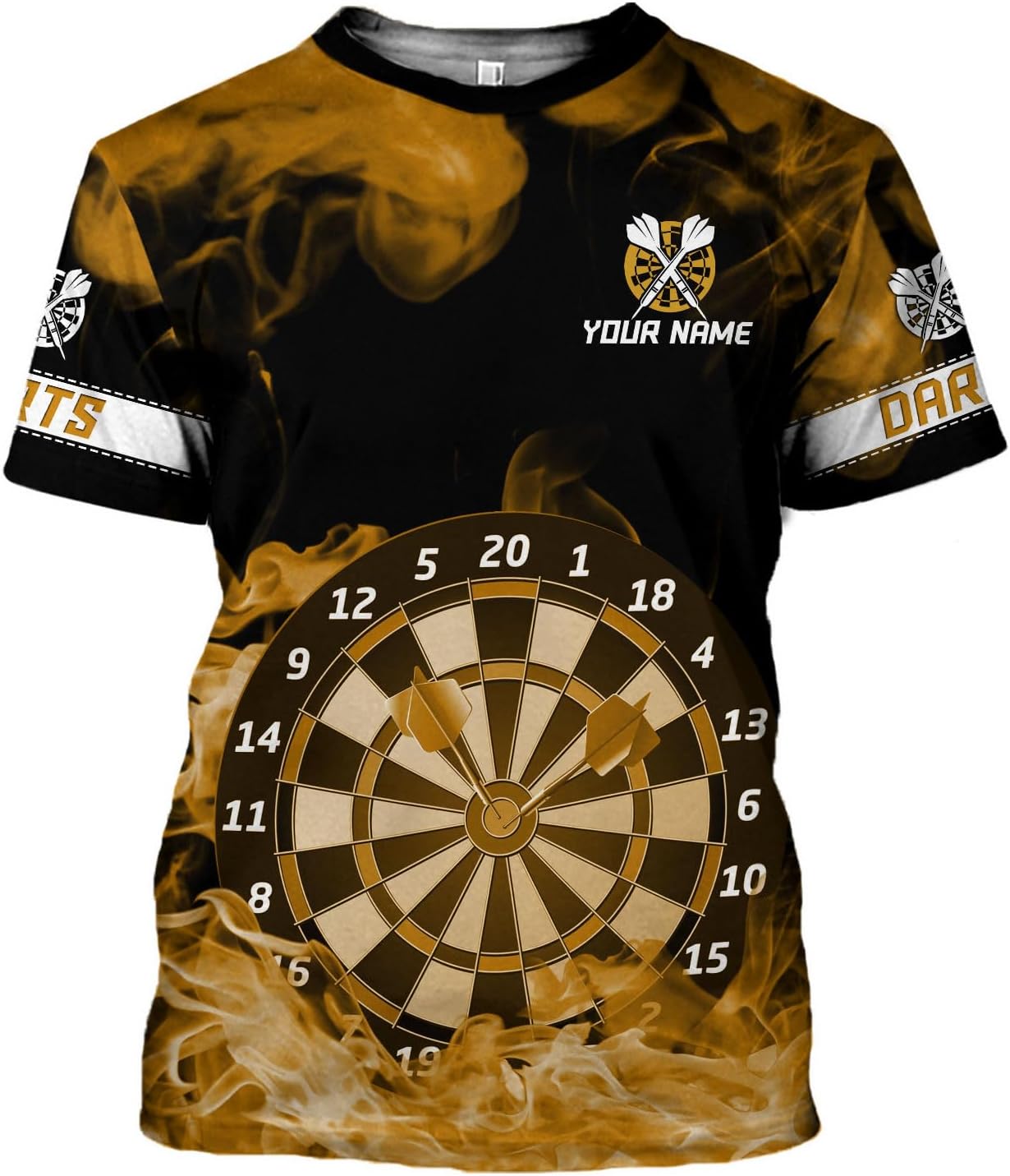HomeDesign Personalized Dart Shirts, Darts Shirts for Men, Dart Jerseys for Teams, Dartboard Players Shirt Darts Board Gift