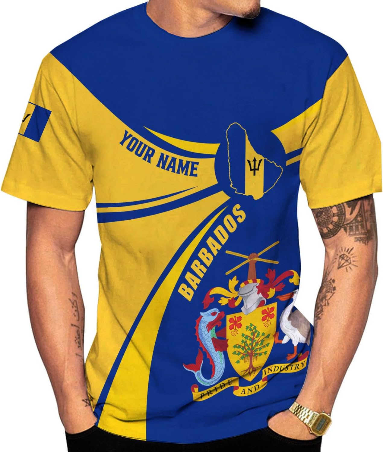Parvii Personalized Barbados Shirts for Men & Women, Barbados Flag Shirt Barbados Tshirt, Barbados Shirt Barbados Souvenirs