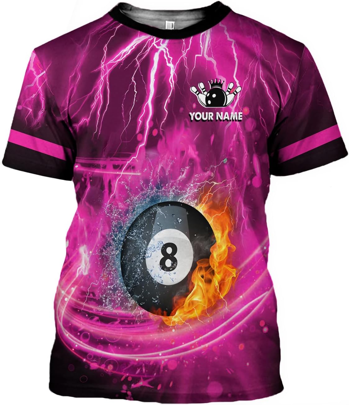 Ligthuy Personalized Name Billiard Shirts 3D, Billiards Shirt 8 Ball Billiard Shirt Custom Men's Pool Men Women\u2026