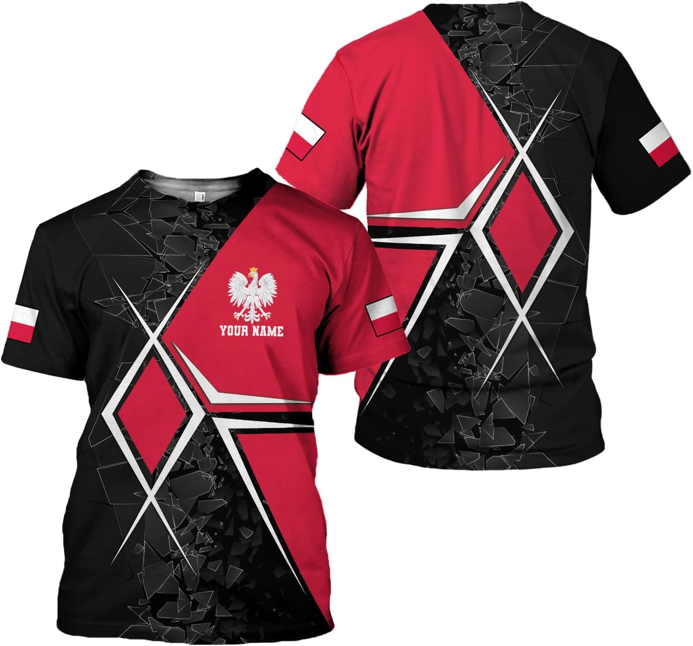 Parvii Personalized Poland Shirt Women & Men, Polska Tshirt Women Poland Shirt 3D, Poland Pride Shirts, Polish Eagle Polska