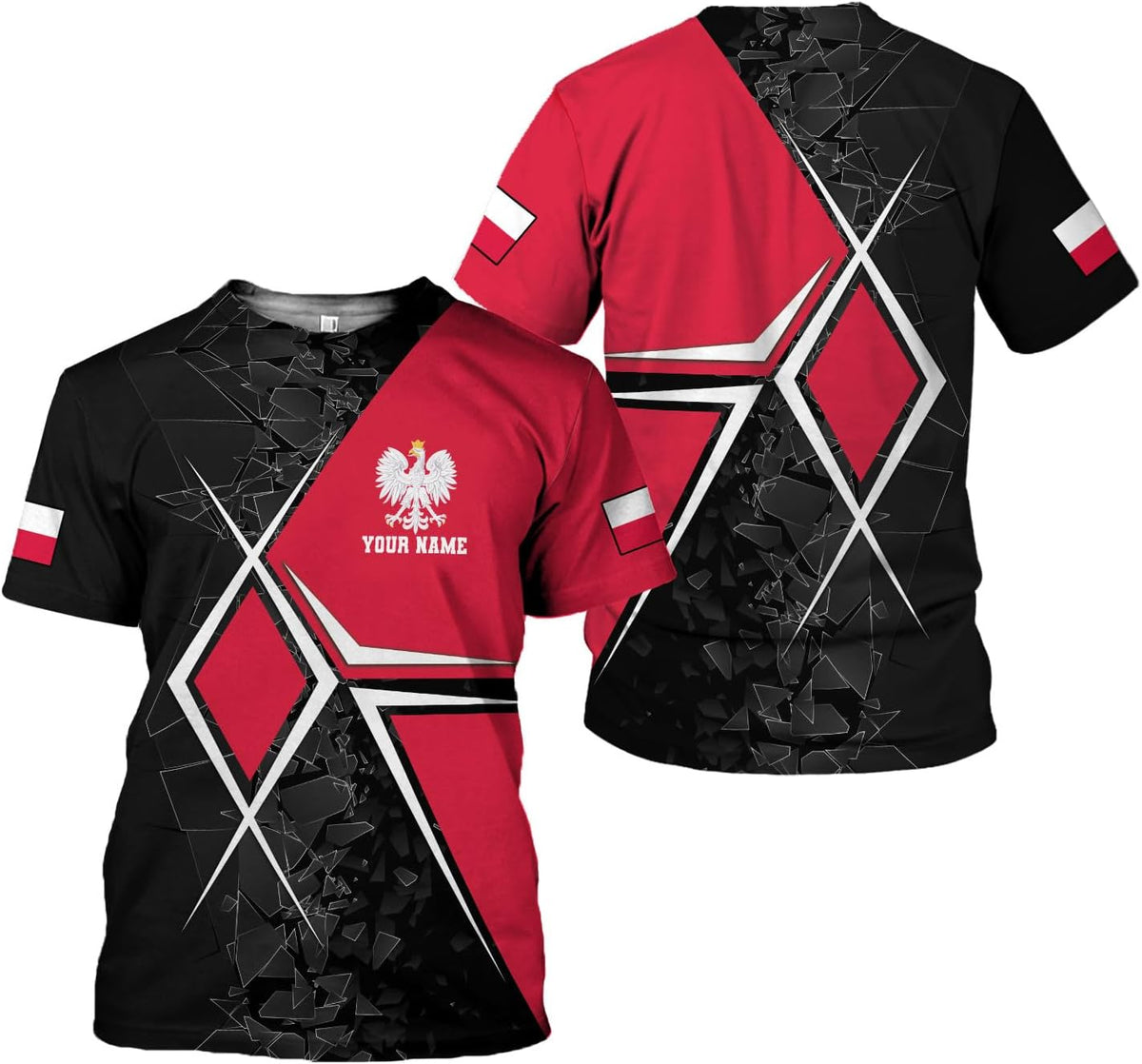 Parvii Personalized Poland Shirt Women & Men, Polska Tshirt Women Poland Shirt 3D, Poland Pride Shirts, Polish Eagle Polska