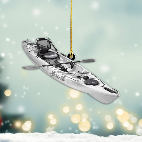 AOVL Personalized Kayak Ornament Lake Kayaking Board Ornament Kayak Gift for Christmas Tree Kayaking Christmas Ornament Kayaking Gifts Ornaments (KY3)