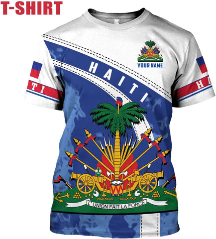 Ligthuy Personalized Haiti Shirt 3D, Haitians Flag Pride Shirt, Haiti Shirts for Men & Women, Haitian Pride Tshirt S-5XL