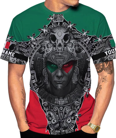 Mostprints Personalized Name Mexican Shirts for Men 3D, Customized Mexico Shirts for Men, Mexico Shirts for Women Mexico Shirt