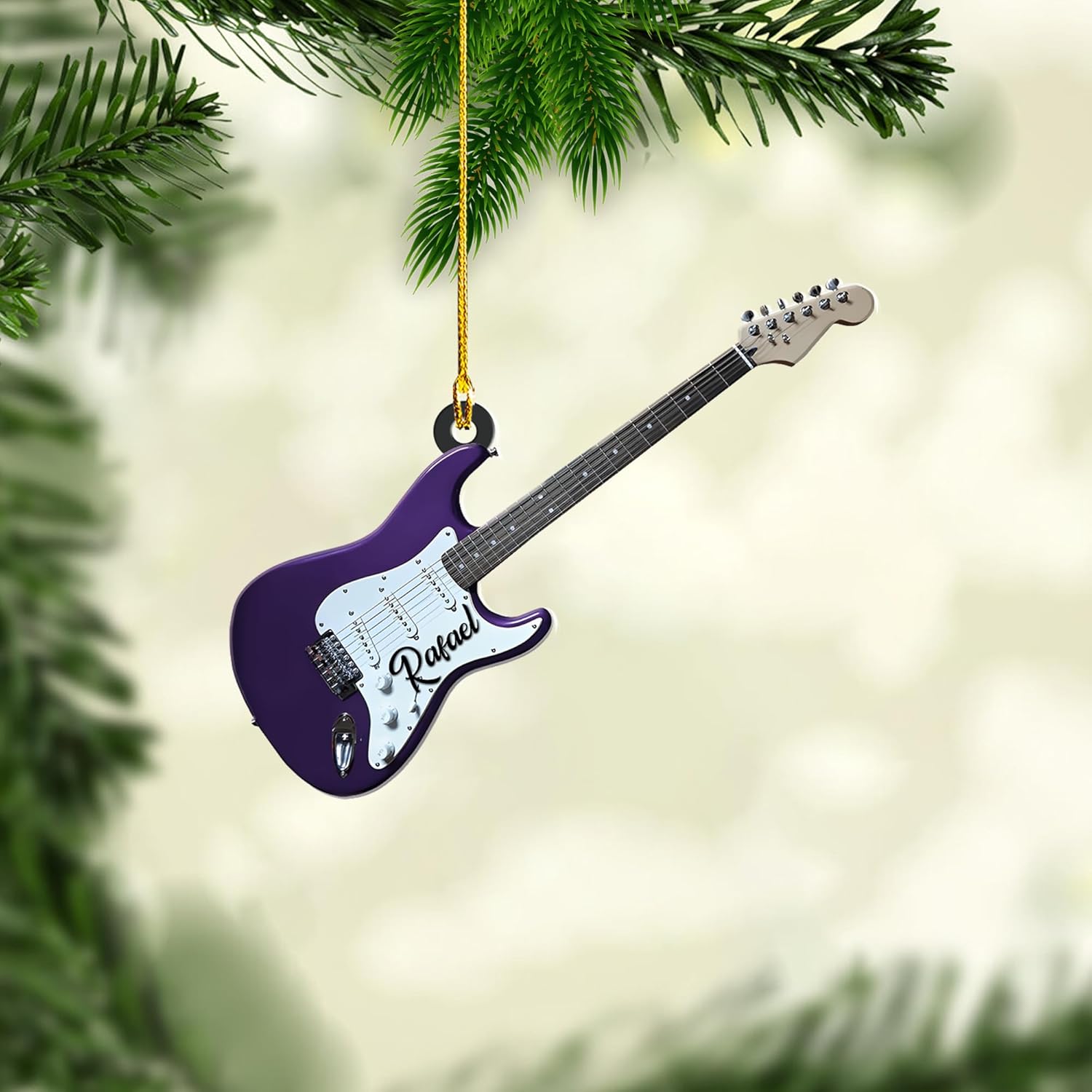 Personalized Guitar Ornament, Electric Guitar Ornament, Guitar Christmas Ornaments 2024, Acoustic Guitar Christmas Ornament, Guitar Christmas Ornaments Guitarist Gift Musical Instruments Xmas (G5)