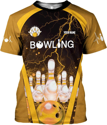 Personalized Bowling Shirt Custom Name Bowling Jersey Shirts Gift for Women & Men Womens Polo Team 3D Unisex Short Sleeve