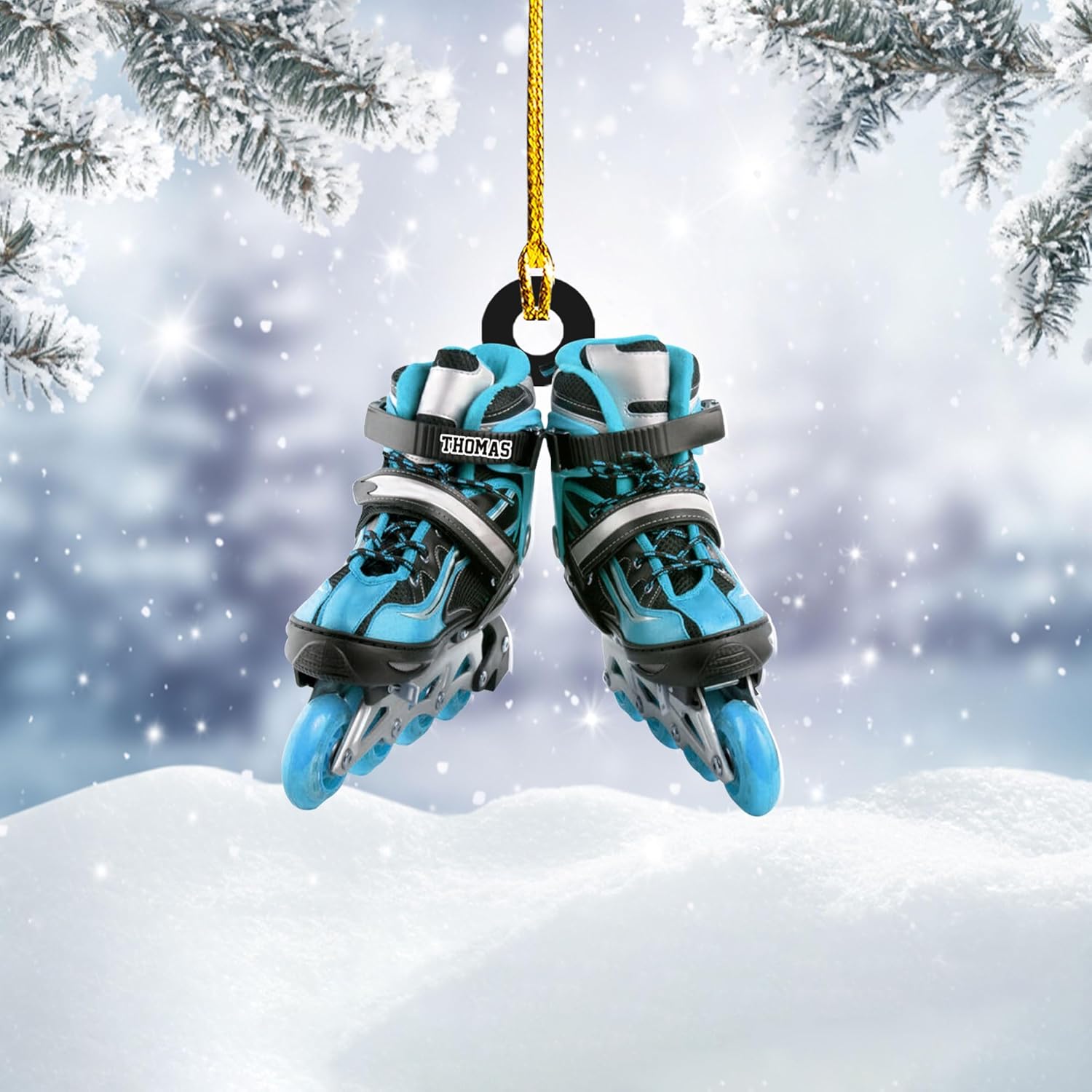 AOVL Custom Roller Skate Ornaments 2024 Roller Skate Christmas Ornament Roller Skate Ornaments for Christmas Tree Roller Skate Ornament Gift for Roller Skate Lovers Roller Skates Christmas (RS11)