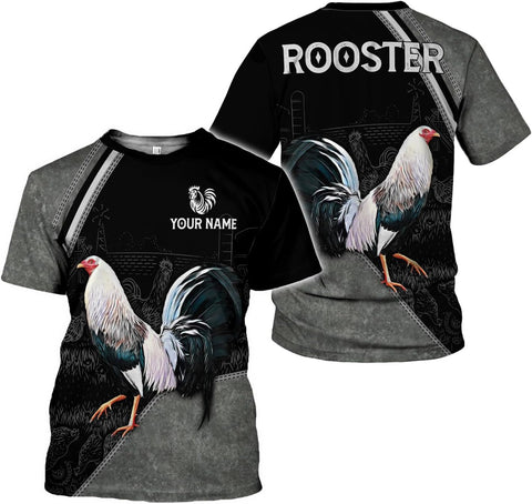 Mostprints Personalized Name Rooster Shirt 3D, Rooster Shirts for Men, Chicken tshirts shirts for women, Funny Chicken shirts