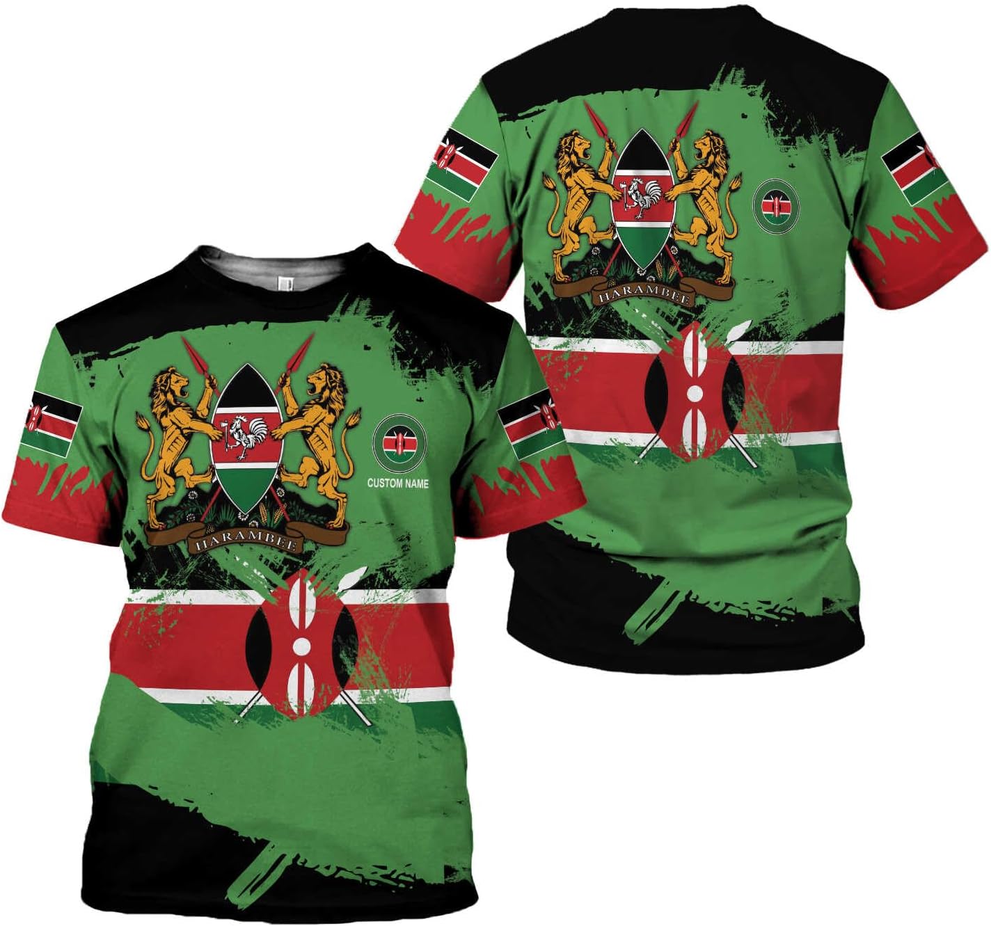 Personalized Kenya Flag 3D Shirts - Kenyan Pride Gift