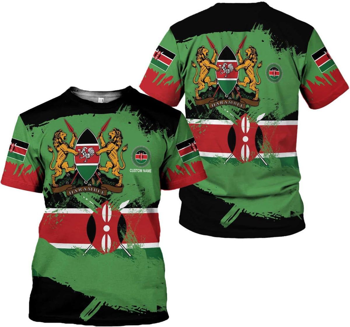 Personalized Kenya Flag 3D Shirts - Kenyan Pride Gift