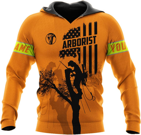 Personalized Arborist T-Shirt 3D, Woodworker Shirt, Mens Tree Climber Shirt