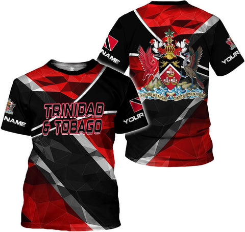 Artparel Personalized Trinidad and Tobago Shirt Trinidad and Tobago Coat of Arms Flag ShirtsTrinidad and Tobago Crest