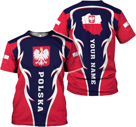 Vybonz Personalized Poland Hoodie Women & Men 3D, Poland Pride Shirt Polish Eagle