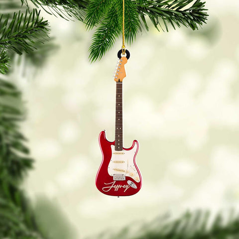 Personalized Guitar Ornament, Electric Guitar Ornament, Guitar Christmas Ornaments 2024, Acoustic Guitar Christmas Ornament, Guitar Christmas Ornaments Guitarist Gift Musical Instruments Xmas (G14)