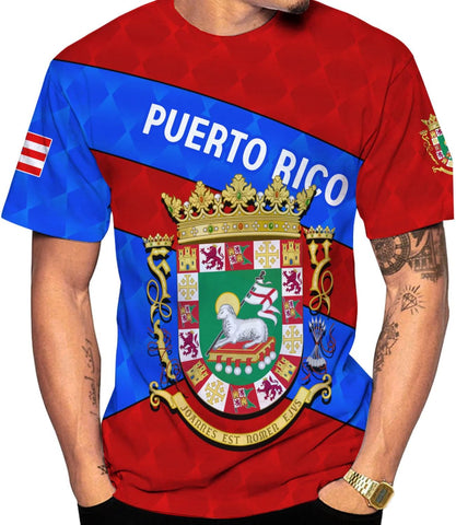 Mostprints Personalized Name Puerto Rico Shirt, Customized Puerto Rico Shirts for Men and Women, Puerto Rico Flag T-Shirt3