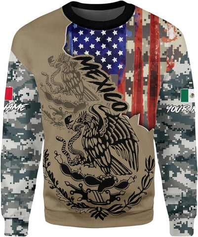 Mostprints Personalized Name Mexican Hoodie 3D, Customized Mexican Hoodies for Men, Unisex Mexico Hoodie,Mexico Hoodies for Men