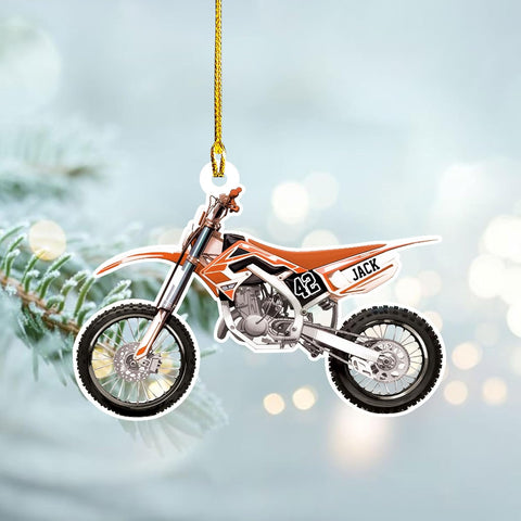 Artparel Custom Dirt Bike Acrylic Ornament, Dirt Bike Christmas Ornament 2024, Dirt Bike Player Ornament, Dirt Bike Tree Decor, Dirt Bike 2024, Gifts for Dirt Bike Lovers, Players (DB23)