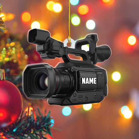 Ligthuy Personalized Camera Ornament 2024, Camera Christmas Ornament, Photographer Ornament, Gift for Photographer, Photography Ornaments, Wood and Acrylic Hanging Ornament for Xmas (Camera6)