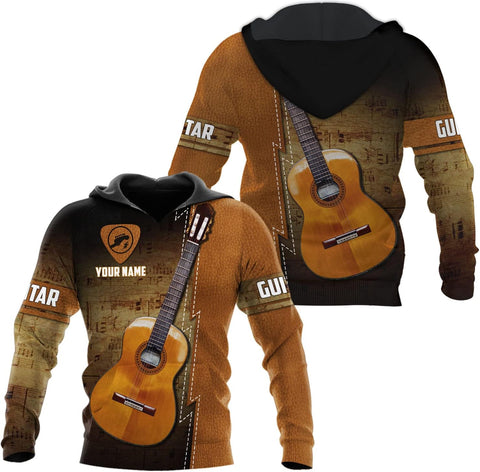 Custom Name Guitar Shirt 3D All Over Print, Guitar Shirts for Men, Unisex Guitar Shirts Music, Music Lover, Guitar Lover