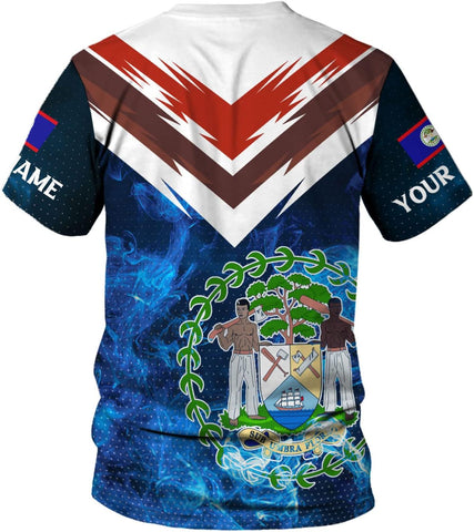 Personalized Belize Shirt for Men and Women, Coat of Arms of Belize Flag Flag Shirt, Belizean Country Flag Gift