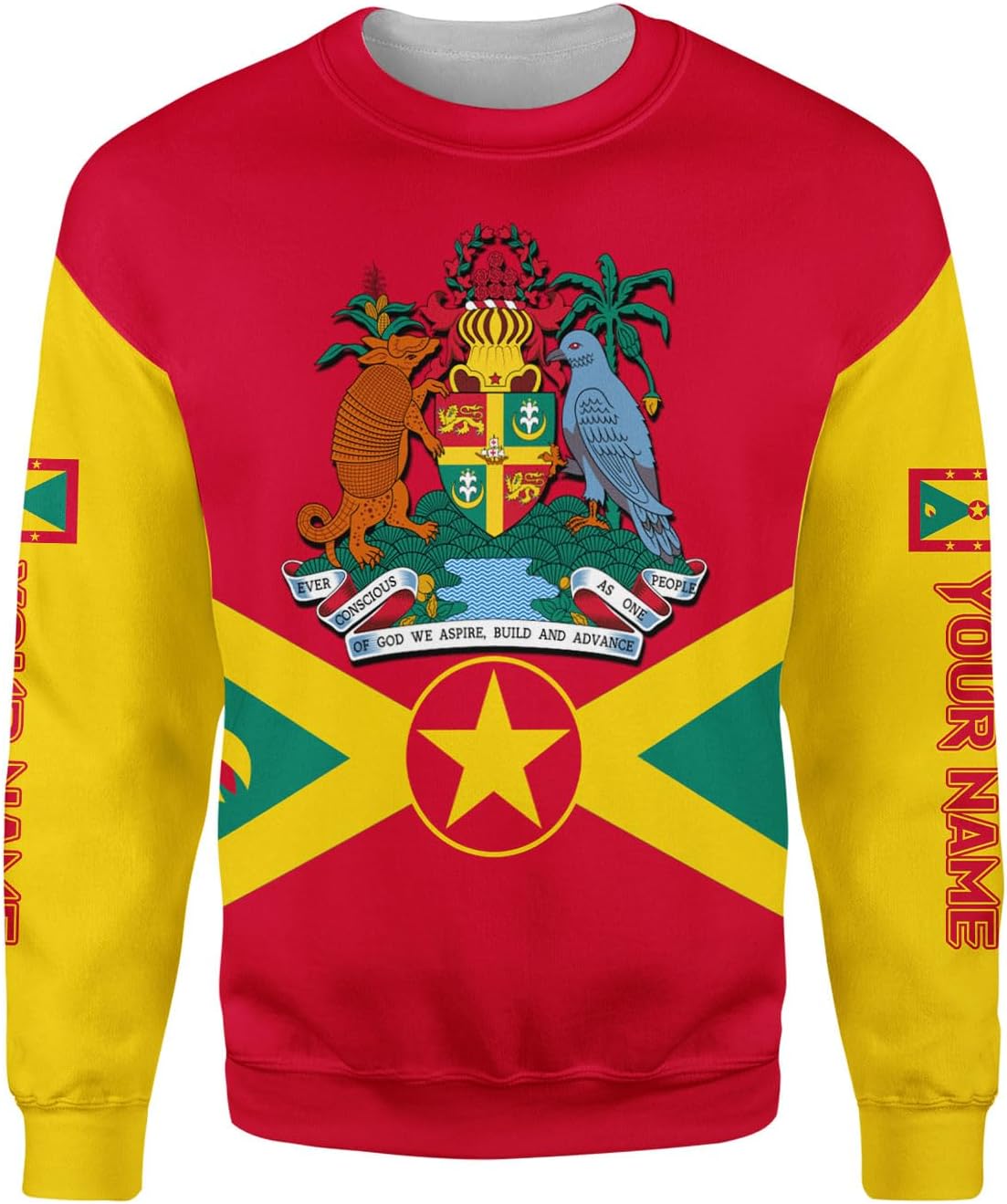 Personalized Name Grenada Shirts for Men, Grenada Shirts for Women, Proud Grenadan Shirts, Grenadian Flag Pride Shirt