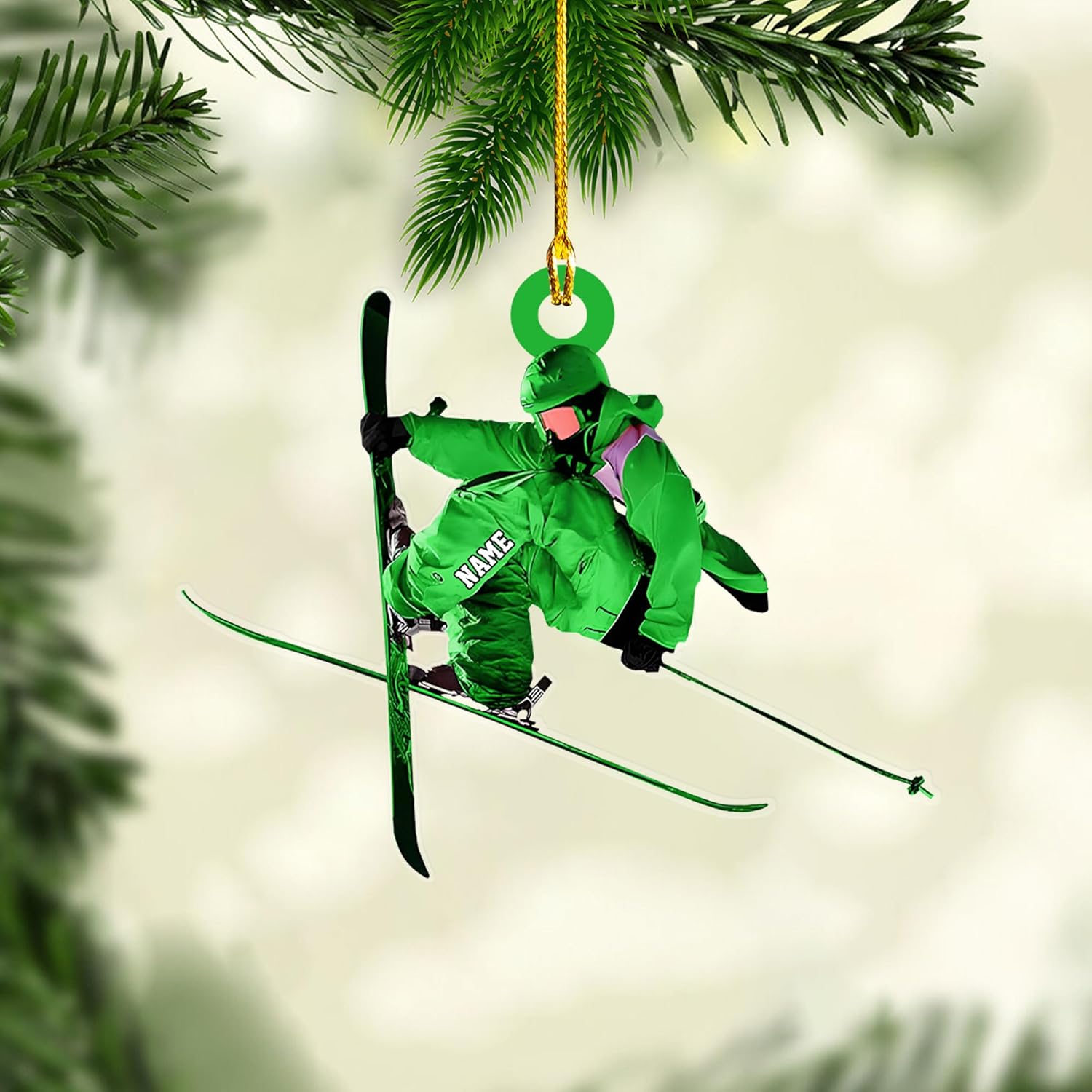 Personalized Skiing Ornament Ski Ornament Love Skiing Christmas Ornament Snowboarding Skiing Ornament Lovers Gift Skiing Tree Decor Skiing Ornament Snowboarding Ornament Gift (Skiing 12)